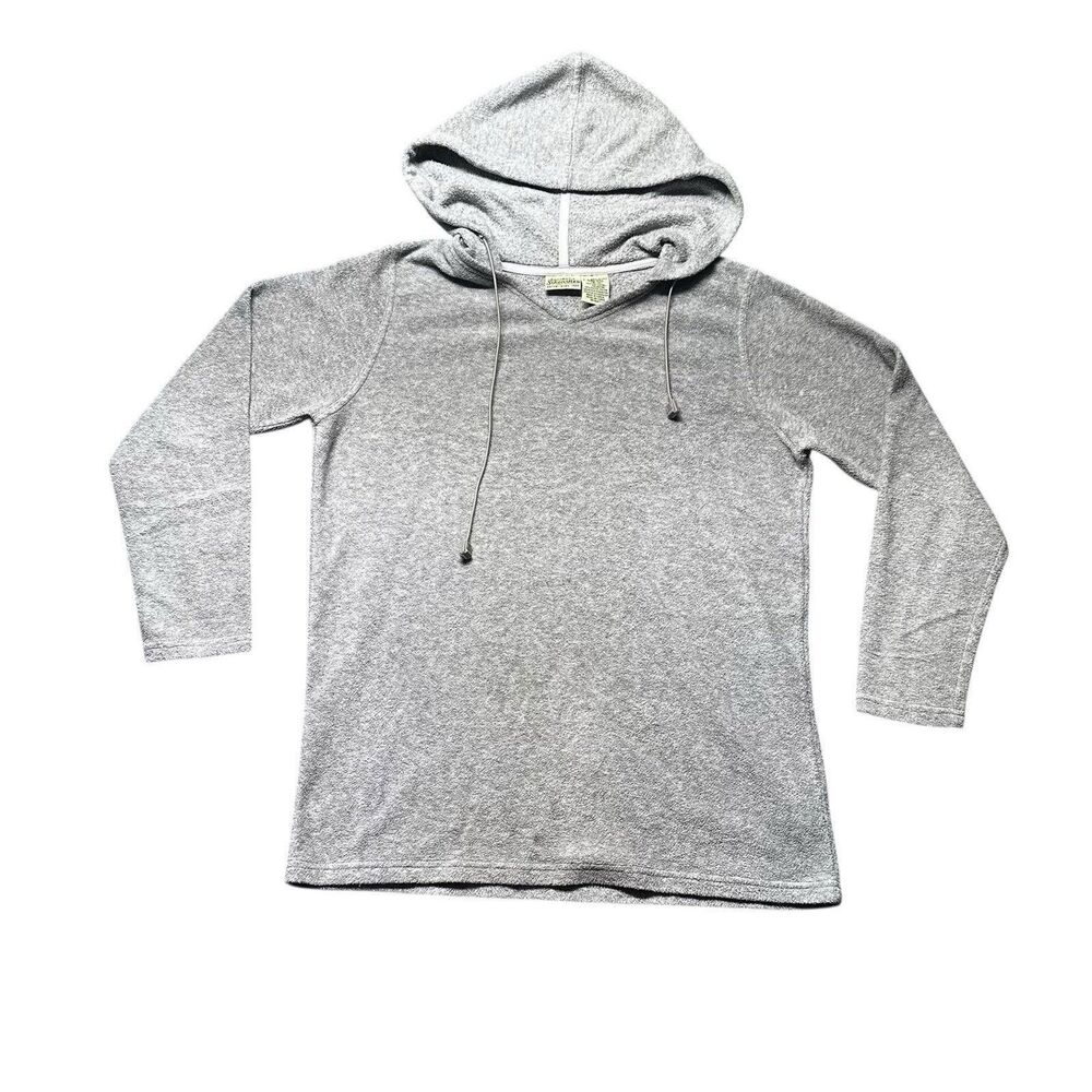 St Johns Bay Hoodie Girls Youth Medium Gray Pullover Long Sleeve Lightweight